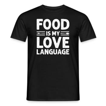 Essen ist meine Liebessprache - Männer T-Shirt - Schwarz - Vorne - AI Model Male 178 light (178cm)