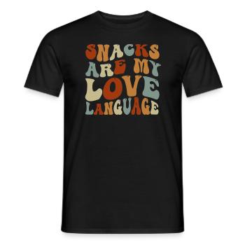 Les collations sont mon langage d’amour - T-shirt homme - noir - Devant - AI Model Male 178 light (178cm)