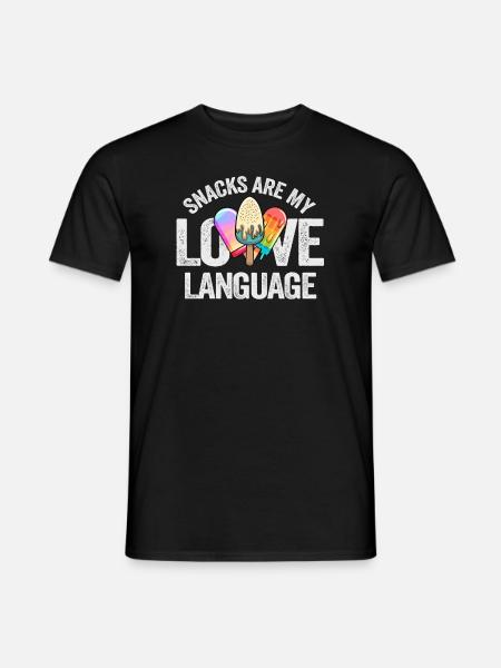 Snacks Are My Love Language - Men's T-Shirt - black