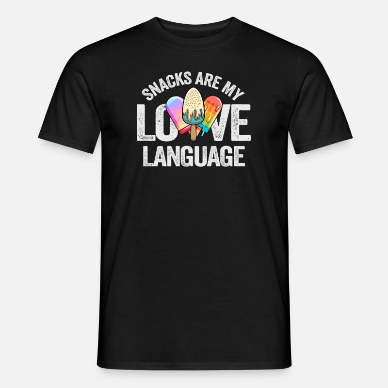 Snacks Are My Love Language - Men's T-shirt - black