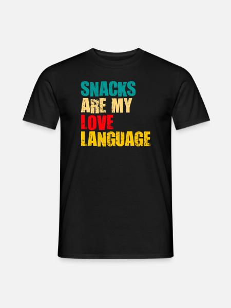 Snacks Are My Love Language - Men's T-Shirt - black