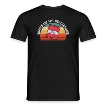 Snacks Are My Love Language - Men's T-Shirt - black - Front - AI Model Male 178 light (178cm)