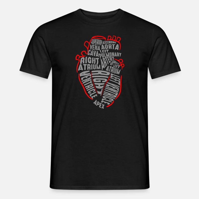 Teile des Herzens - Männer T-Shirt - Schwarz