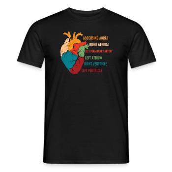 Parties du cœur - T-shirt homme - noir - Devant - AI Model Male 178 light (178cm)