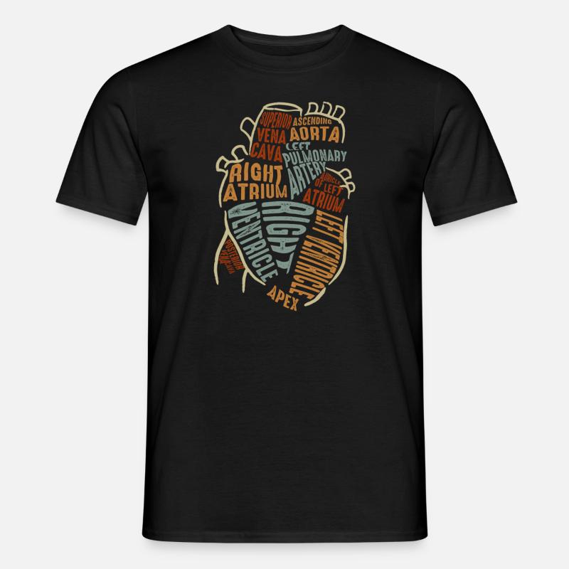 Teile des Herzens - Männer T-Shirt - Schwarz