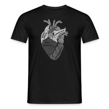 Parts Of Heart - Men's T-Shirt - black - Front - AI Model Male 178 light (178cm)