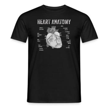 Parts Of Heart - Men's T-Shirt - black - Front - AI Model Male 178 light (178cm)