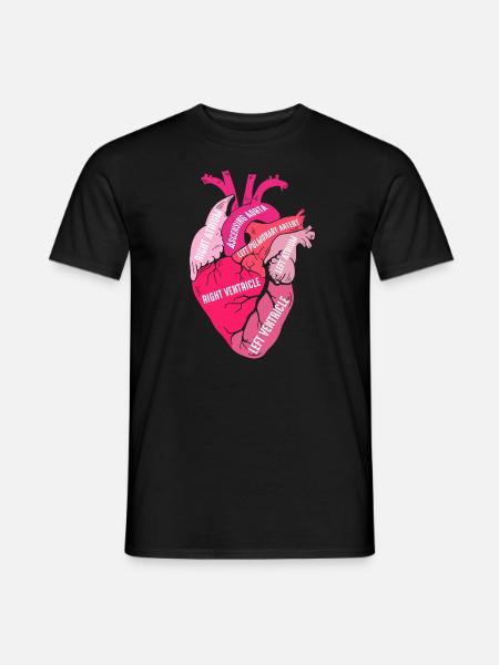 Teile des Herzens - Männer T-Shirt - Schwarz