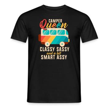 Camper Queen Classy Sassy And A Bit Smart Assy - Men's T-Shirt - black - Front - AI Model Male 178 light (178cm)