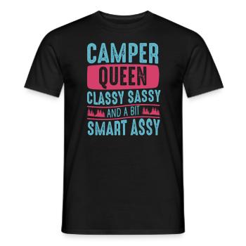 Camper Queen Classy Sassy And A Bit Smart Assy - Men's T-Shirt - black - Front - AI Model Male 178 light (178cm)