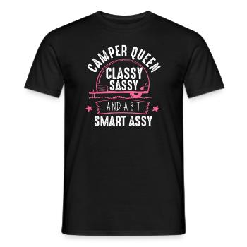 Camper Queen Classy Sassy And A Bit Smart Assy - Men's T-Shirt - black - Front - AI Model Male 178 light (178cm)