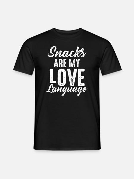 Snacks Are My Love Language - Men's T-Shirt - black