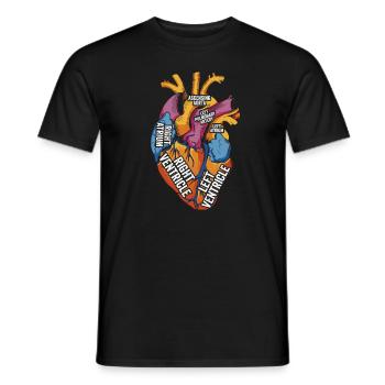 Parts Of Heart - Men's T-Shirt - black - Front - AI Model Male 178 light (178cm)