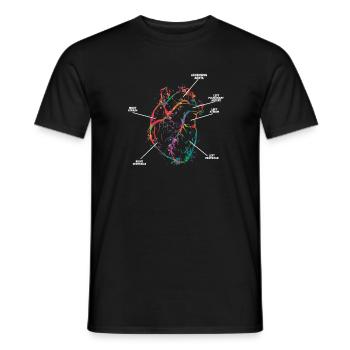 Parts Of Heart - Men's T-Shirt - black - Front - AI Model Male 178 light (178cm)