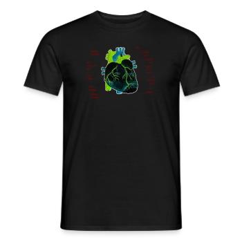 Parts Of Heart - Men's T-Shirt - black - Front - AI Model Male 178 light (178cm)