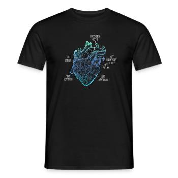 Teile des Herzens - Männer T-Shirt - Schwarz - Vorne - AI Model Male 178 light (178cm)
