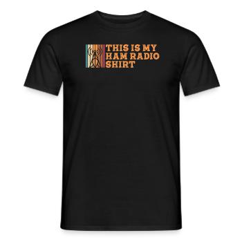 Ceci est mon radio amateur - T-shirt homme - noir - Devant - AI Model Male 178 light (178cm)