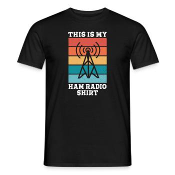 Ceci est mon radio amateur - T-shirt homme - noir - Devant - AI Model Male 178 light (178cm)