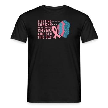 Citation inspirante pour les combattants du cancer Hommes Femmes Chimio - T-shirt homme - noir - Devant - AI Model Male 178 light (178cm)