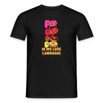 Essen ist meine Liebessprache - Männer T-Shirt - Schwarz - Vorne - AI Model Male 178 light (178cm)