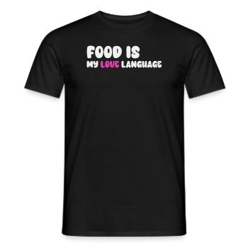 Essen ist meine Liebessprache - Männer T-Shirt - Schwarz - Vorne - AI Model Male 178 light (178cm)