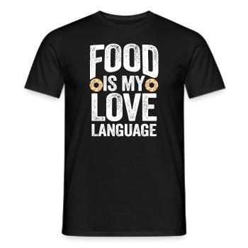 Essen ist meine Liebessprache - Männer T-Shirt - Schwarz - Vorne - AI Model Male 178 light (178cm)
