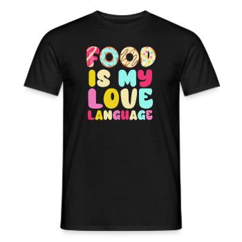 Essen ist meine Liebessprache - Männer T-Shirt - Schwarz - Vorne - AI Model Male 178 light (178cm)