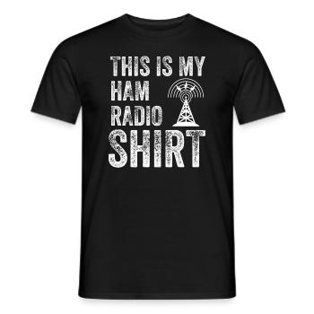 Ceci est mon radio amateur - T-shirt homme - noir - Devant - AI Model Male 178 light (178cm)