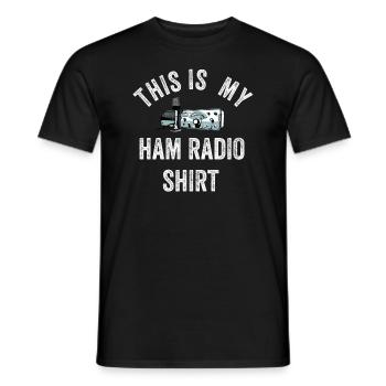 Ceci est mon radio amateur - T-shirt homme - noir - Devant - AI Model Male 178 light (178cm)
