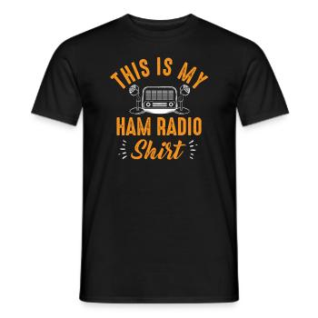 Ceci est mon radio amateur - T-shirt homme - noir - Devant - AI Model Male 178 light (178cm)
