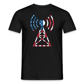 Mon antenne est plus grande que la vôtre - T-shirt homme - noir - Devant - AI Model Male 178 light (178cm)