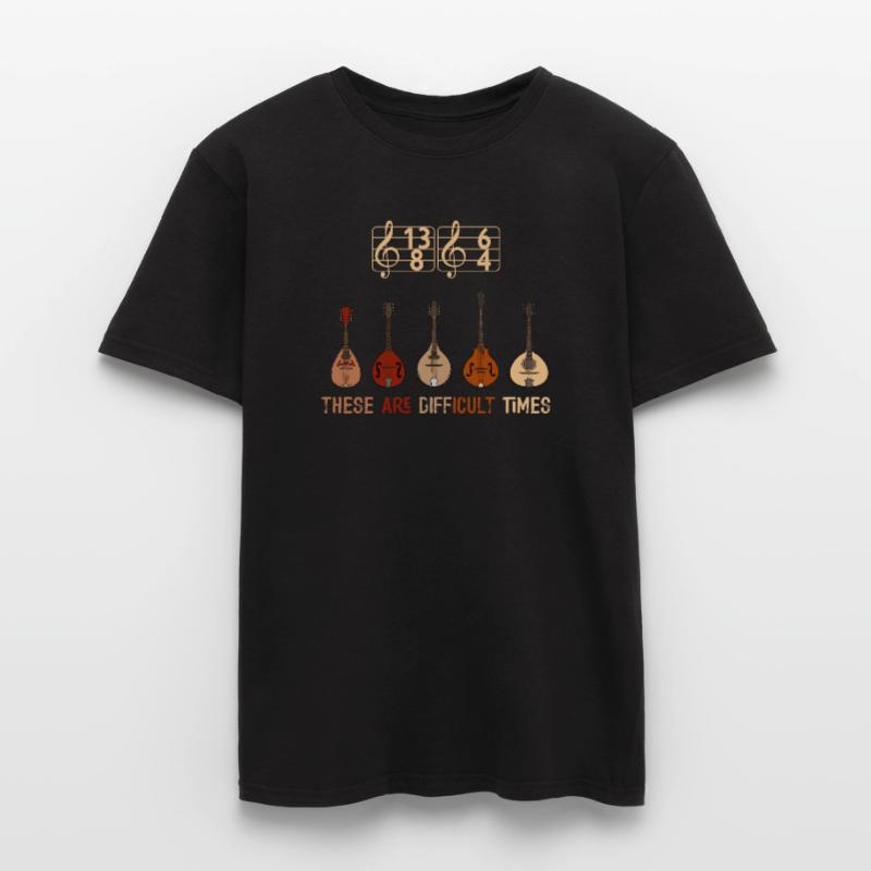 Ce sont des temps difficiles jeu de mots amusant T-shirt homme