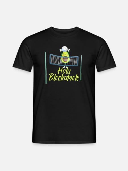 Holy Blockamole Volleyball Avocado - Men's T-Shirt - black