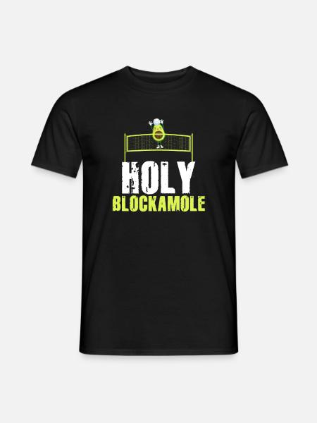 Holy Blockamole Volleyball Avocado - Men's T-Shirt - black