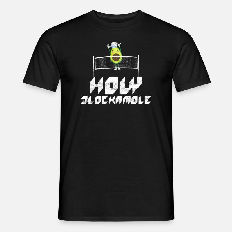 Holy Blockamole Volleyball Avocado - Men's T-Shirt - black
