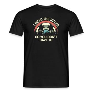 I Read The Rules So You Dont Have To - Men's T-Shirt - black - Front - AI Model Male 178 light (178cm)