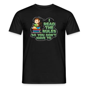 J’ai lu les règles pour que vous n’ayez pas - T-shirt homme - noir - Devant - AI Model Male 178 light (178cm)