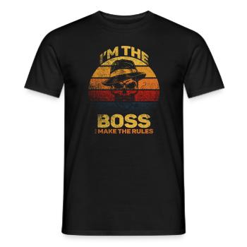 Ich bin der Boss, ich mache die Regeln - Männer T-Shirt - Schwarz - Vorne - AI Model Male 178 light (178cm)