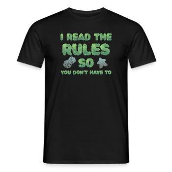 I Read The Rules So You Dont Have To - Men's T-Shirt - black - Front - AI Model Male 178 light (178cm)