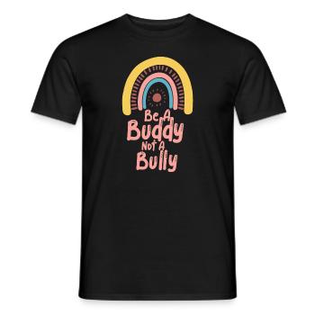 Sei ein Kumpel, kein Mobber Anti-Mobbing - Männer T-Shirt - Schwarz - Vorne - AI Model Male 178 light (178cm)