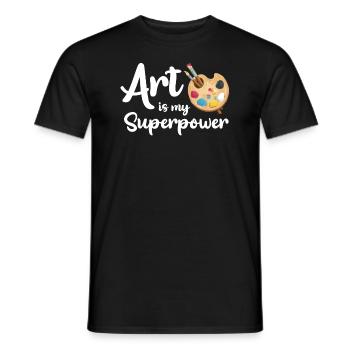 Art Is My Superpower - Men's T-Shirt - black - Front - AI Model Male 178 light (178cm)