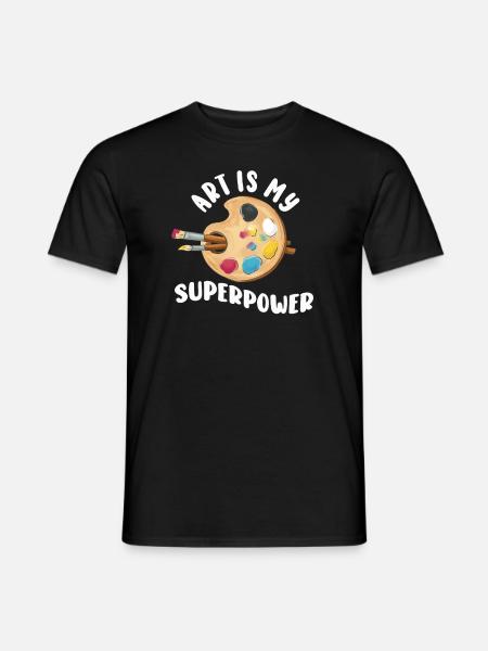 Art Is My Superpower - Men's T-Shirt - black