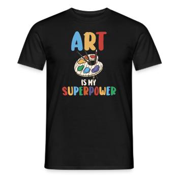 Art Is My Superpower - Men's T-Shirt - black - Front - AI Model Male 178 light (178cm)