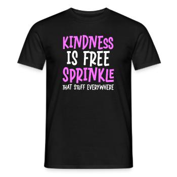 La gentillesse est gratuite, saupoudrez ce truc partout - T-shirt homme - noir - Devant - AI Model Male 178 light (178cm)