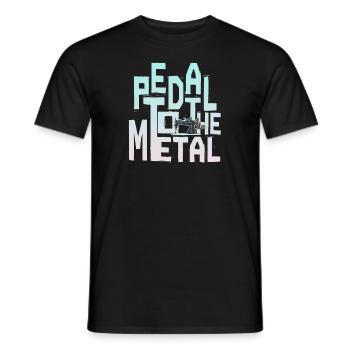 Pédalez à la machine à coudre en métal - T-shirt homme - noir - Devant - AI Model Male 178 light (178cm)