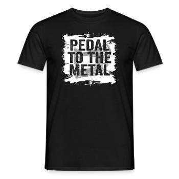 Pédalez à la machine à coudre en métal - T-shirt homme - noir - Devant - AI Model Male 178 light (178cm)