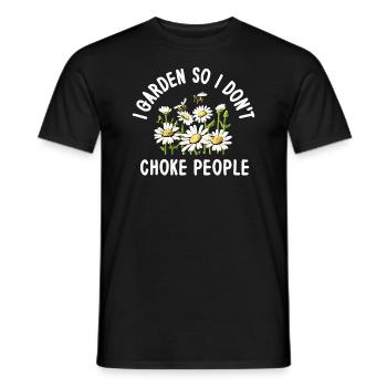 Je jardine pour ne pas étouffer les gens - T-shirt homme - noir - Devant - AI Model Male 178 light (178cm)
