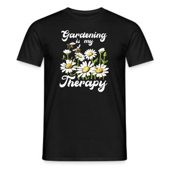 Gartenarbeit ist meine Therapie - Männer T-Shirt - Schwarz - Vorne - AI Model Male 178 light (178cm)