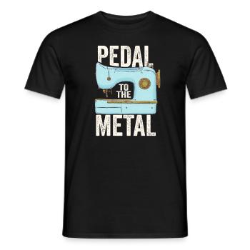Pedal To The Metal Sewing Machine - Men's T-Shirt - black - Front - AI Model Male 178 light (178cm)