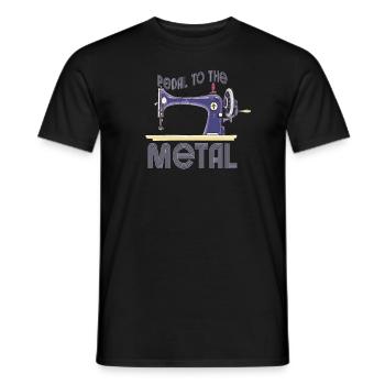Pedal To The Metal Sewing Machine - Men's T-Shirt - black - Front - AI Model Male 178 light (178cm)